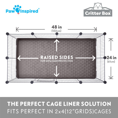 Critter Box® Washable Guinea Pig Cage Liner with Raised Sides