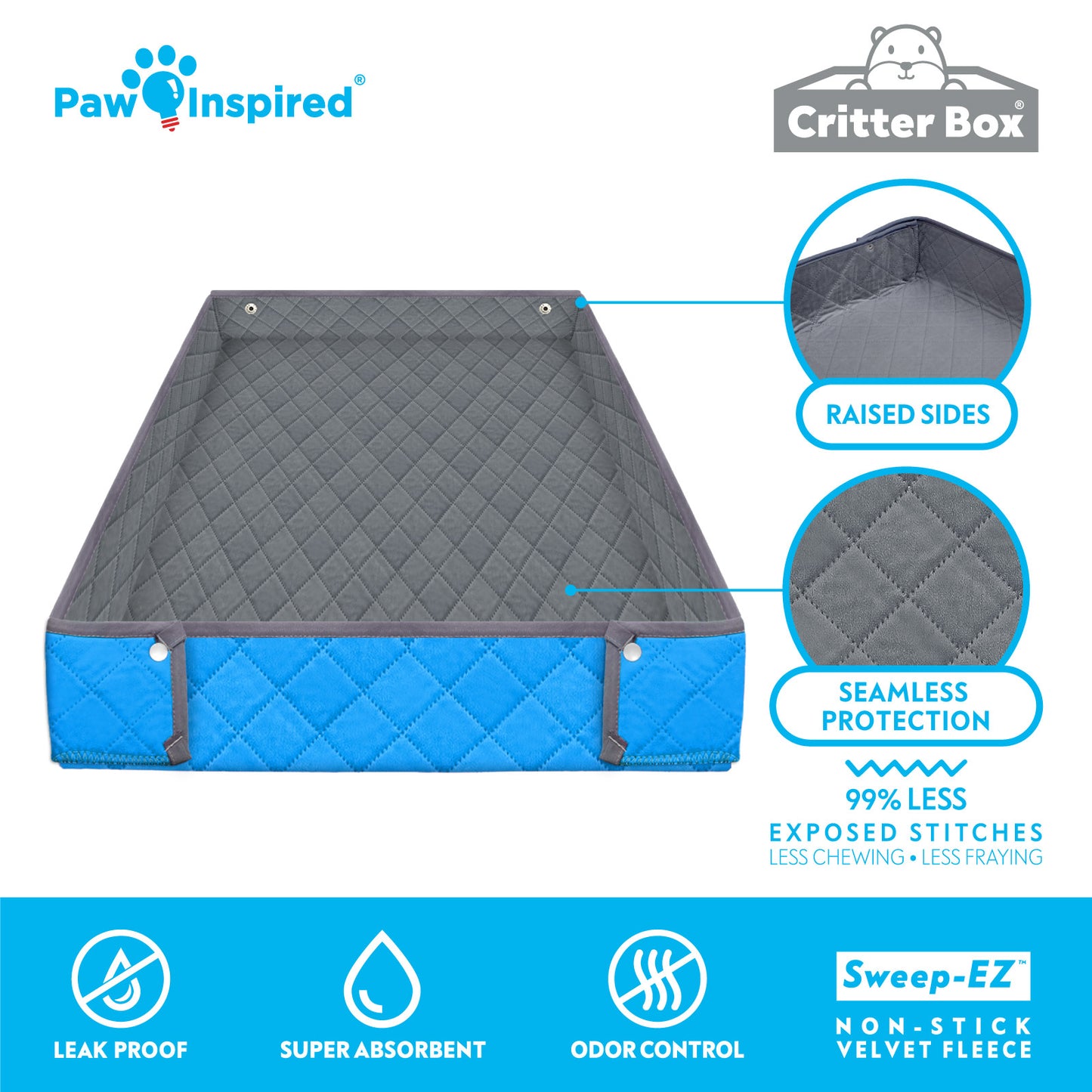 Critter Box® Reversible Cage Liner for Guinea Pigs and Other Small Animals