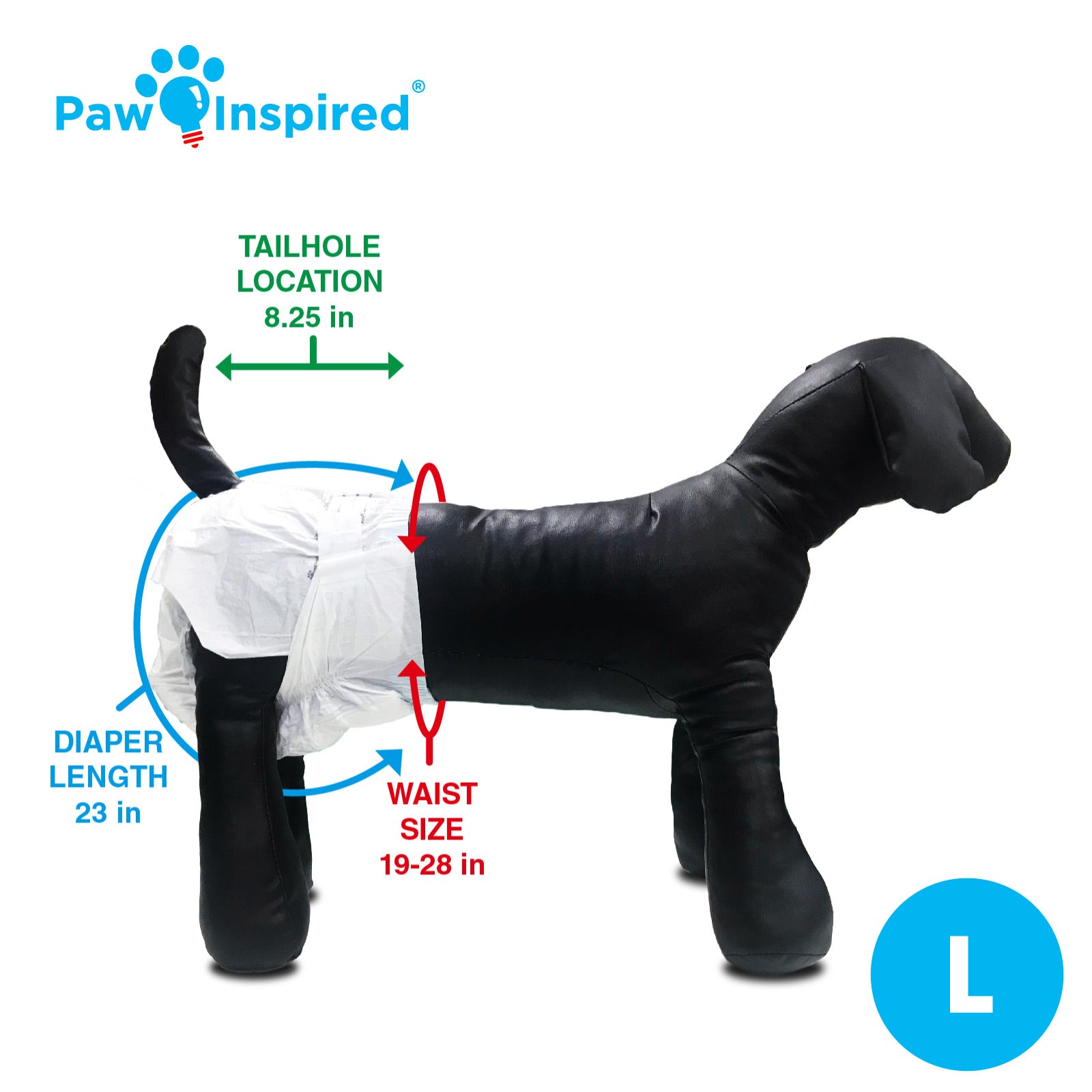 Disposable Dog Diapers Paw Inspired