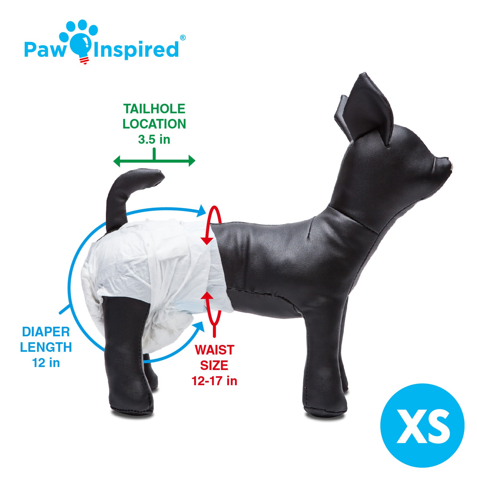 Disposable Dog Diapers Paw Inspired