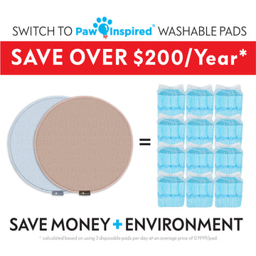 Paw Inspired® Round Washable Pee Pads (2 Ct)
