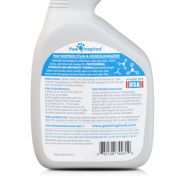 Paw Inspired Stain Odor Eliminator Cleaning Spray