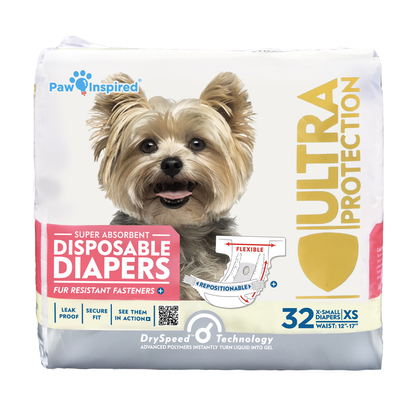 Disposable Dog Diapers Paw Inspired