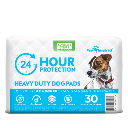Heavy Duty 24 Hour Protection Dog Pads with Adhesive Strips