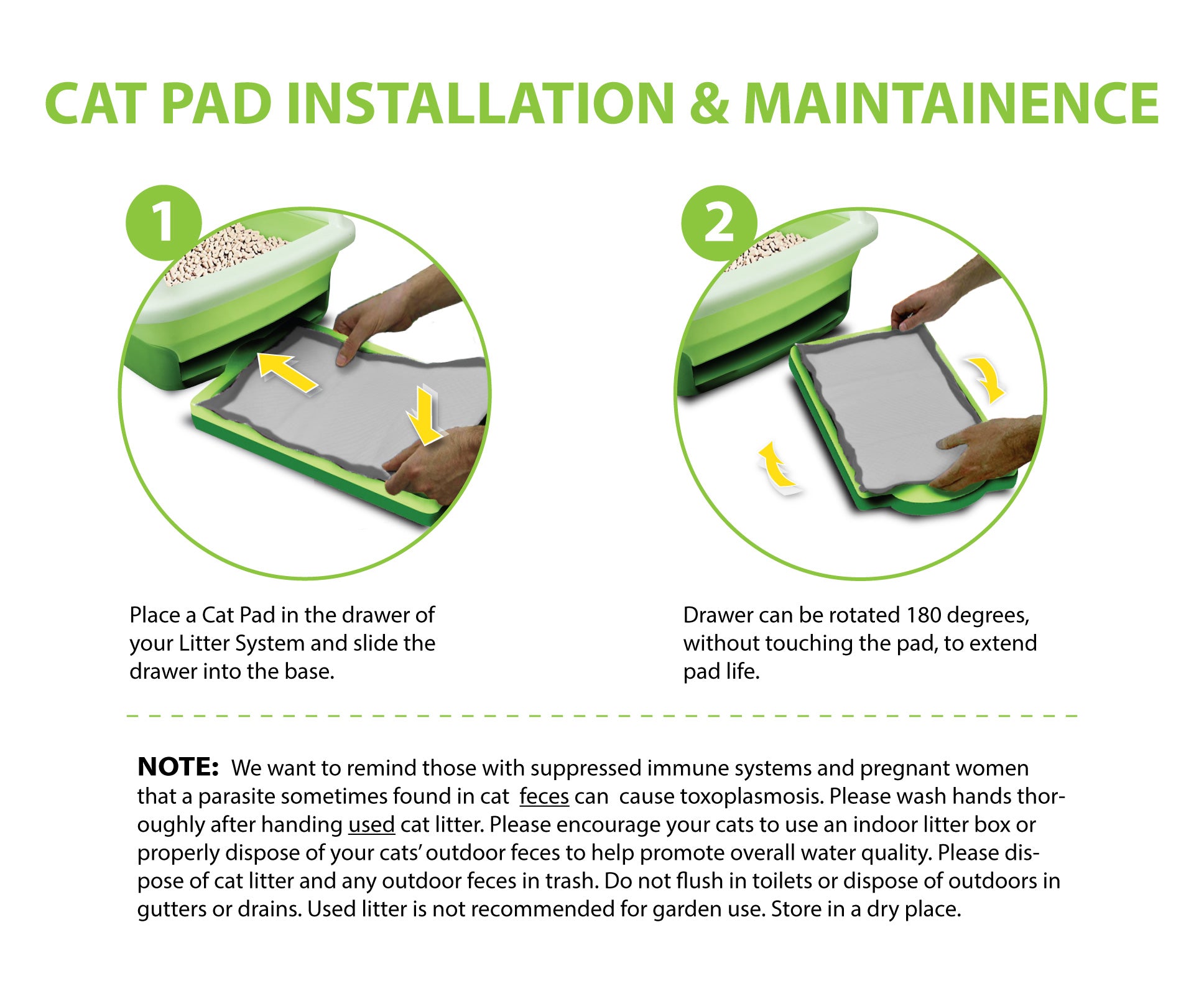 Disposable Cat Pads Compatible with Breeze Litter Box | Paw Inspired®