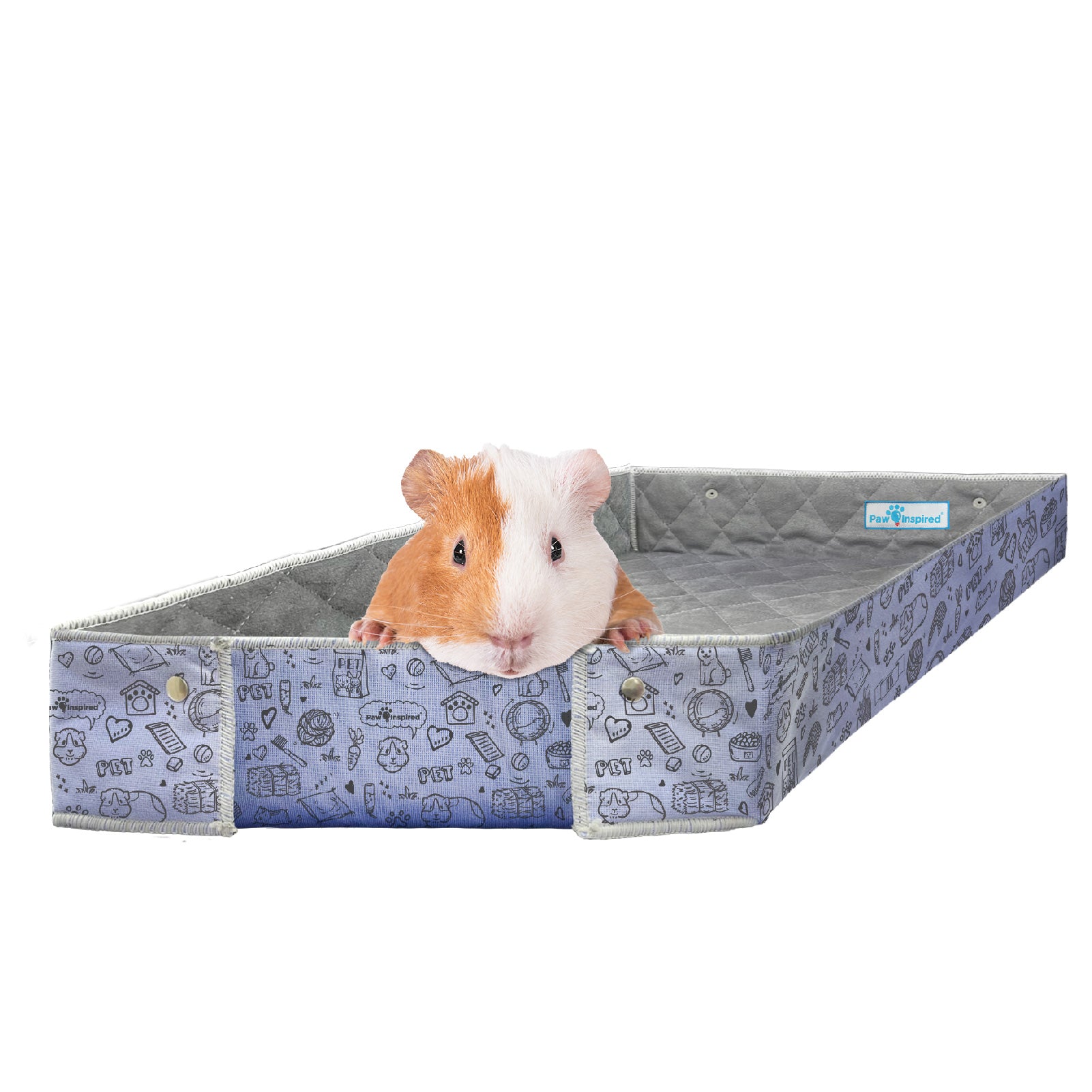 Paw Inspired® Critter Box® Washable Guinea Pig Cage Liner with Raised Sides
