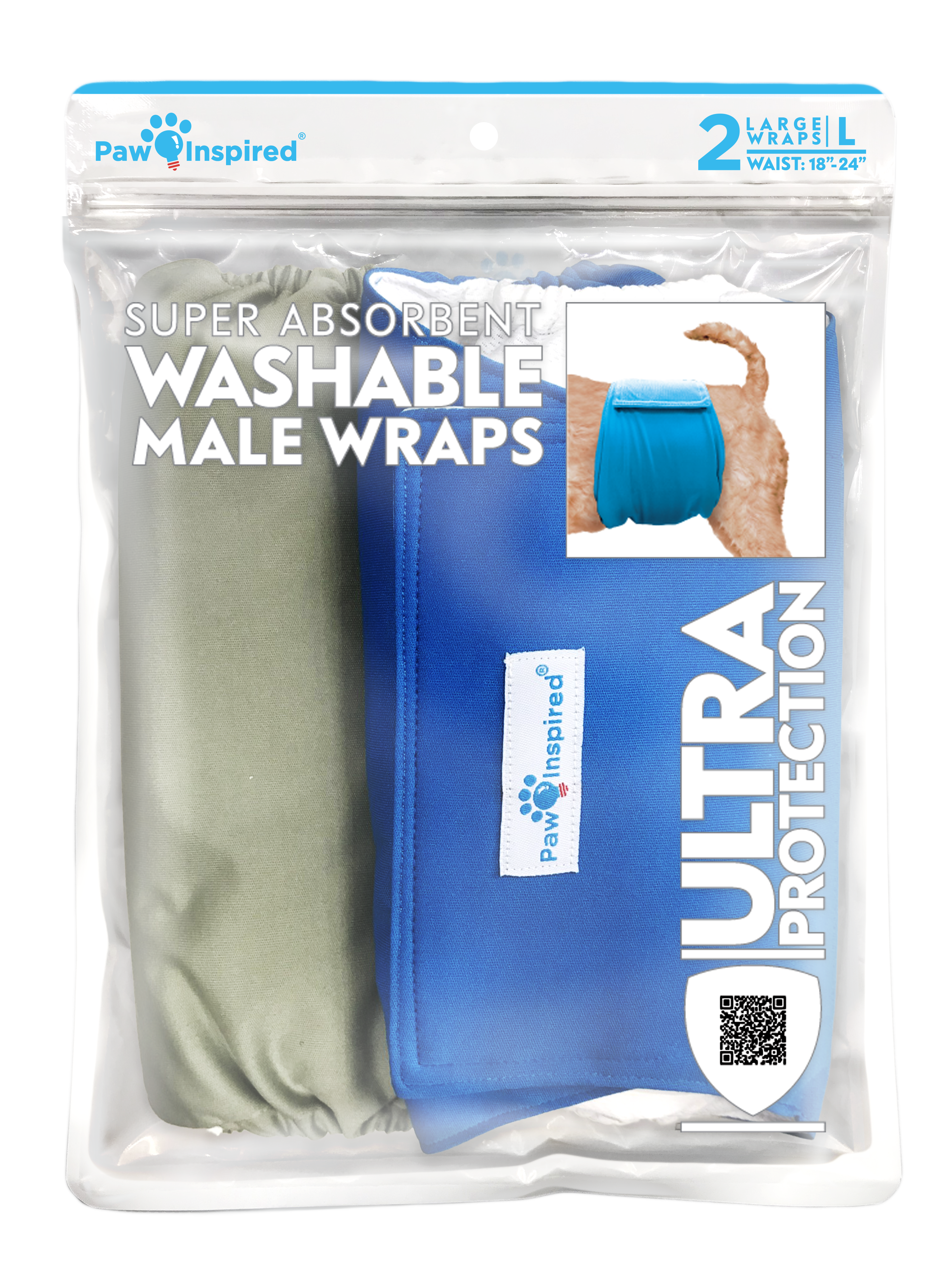 Top paw sales washable male wrap