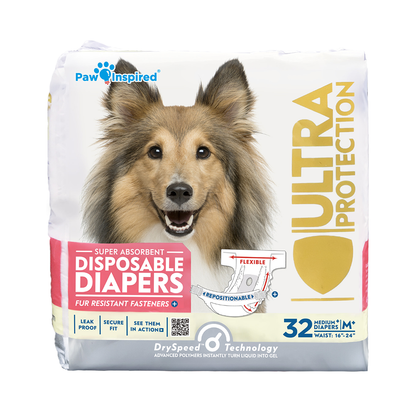 Disposable Dog Diapers Paw Inspired